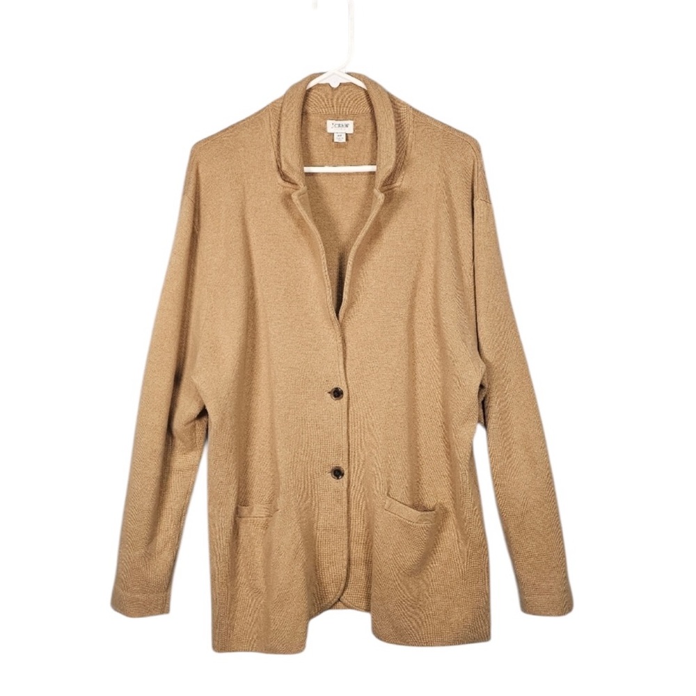 J. Crew Women's 3X School Boy Buttoned
Sweater Blazer in Acorn - Picture 2 of 5